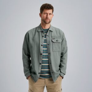 PME Legend Shirt jacket met herringbone patroon
